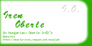 iren oberle business card